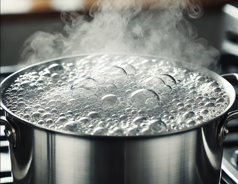 boiling water in cattle